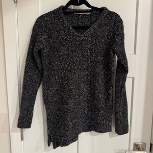 Athleta Vneck Asymmetric Women's Sweater Woven Wool Cashmere Blend XXS